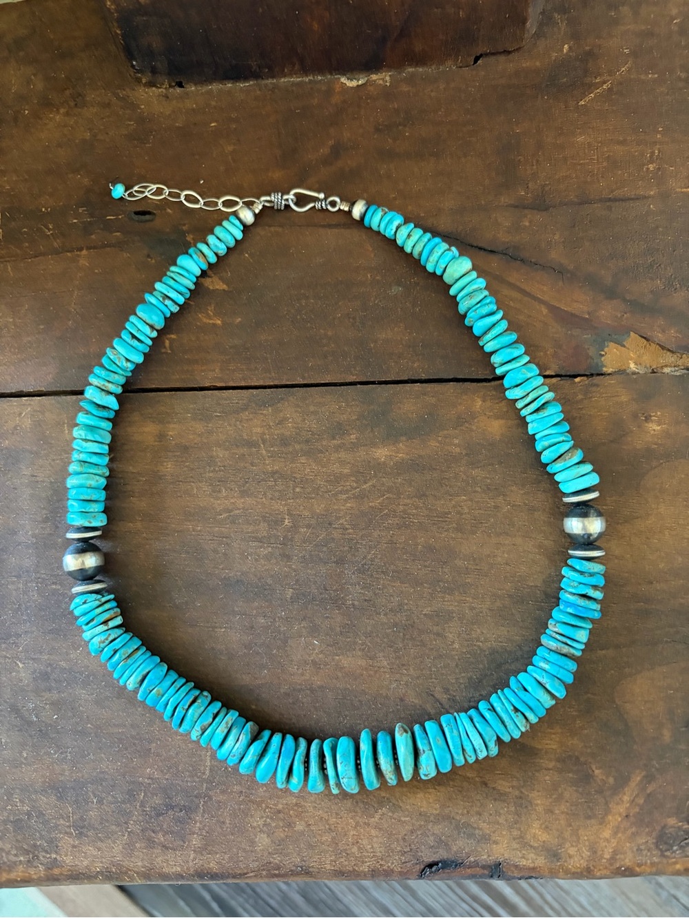 Turquoise Bead Necklace - Blue